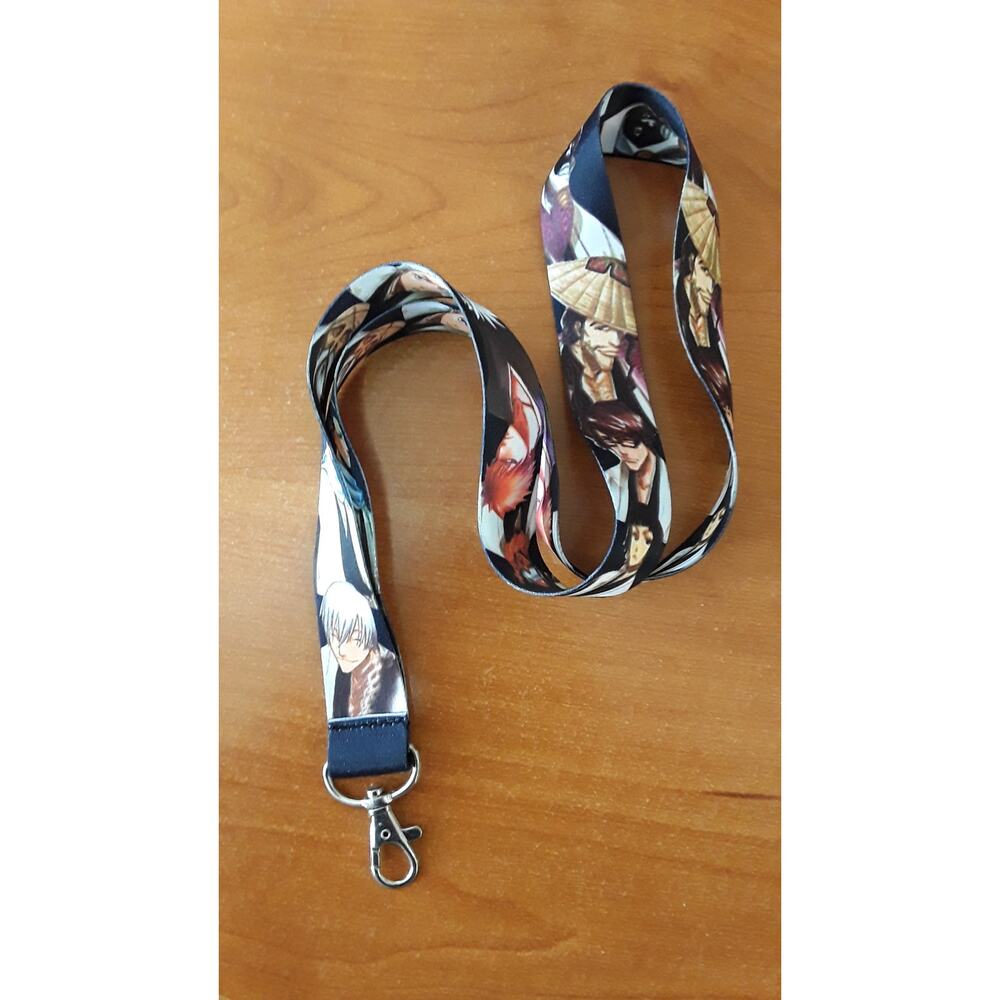 Best Japanese Anime Bleach Neck Lanyard and Clip Black Fabric One Size Unisex